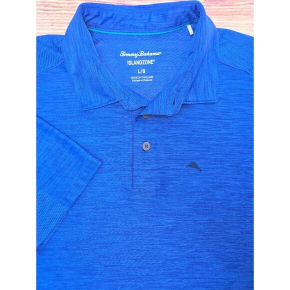 Tommy Bahama IslandZone Mens Blue Polo Large - Picture 4 of 7